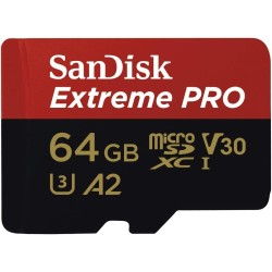 SanDisk 64GB Extreme Pro Micro SD Card + Adapter for Gopro & Drones SanDisk 64GB Extreme Pro Micro SD Card + Adapter for Gopro & Drones
